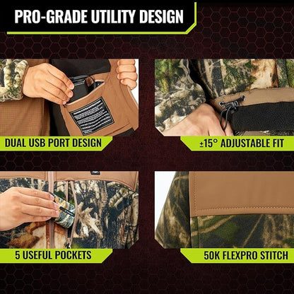 MOVEK Men's Tidewe Heated Fleece Jacket