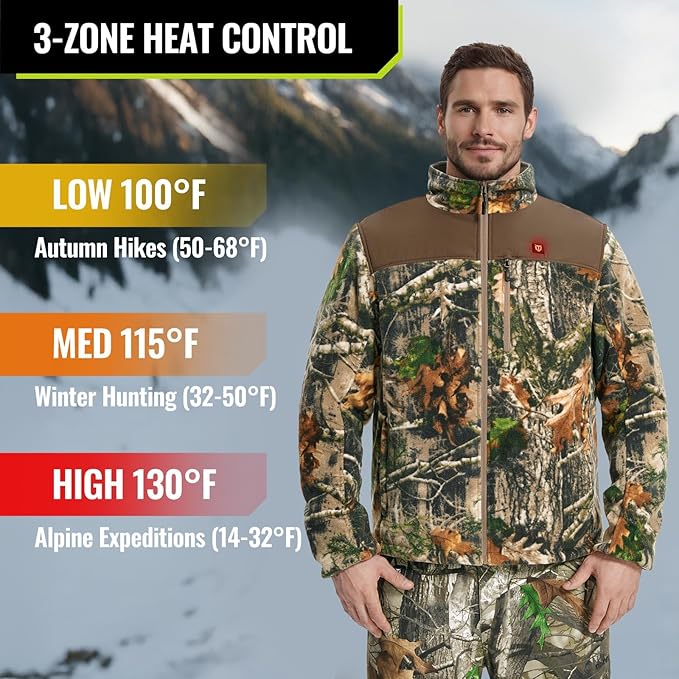 MOVEK Men's Tidewe Heated Fleece Jacket